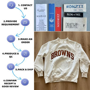 Sweat-shirt décontracté marron pour femme à col montant en molleton 100 % coton, séchage rapide, respirant, coupe-vent, pour l'hiver et les jours de match, épaules tombantes - Product Image 4