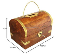 Boîte à monnaie portable en bois de qualité supérieure, design moderne et unique, avec fonction de rangement