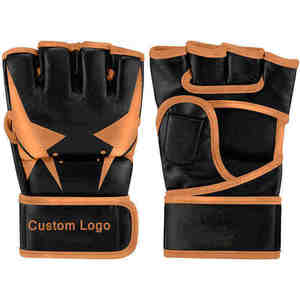 Guantes de MMA Hechos a Medida, Guantes de Entrenamiento de Cuero para Combate y Sparring, Logotipo Personalizado, Cordones en la Muñeca, Personalización de Color Disponible - Product Image 2