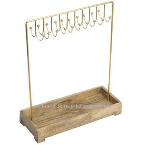 Eye Shape Table Top Jewelry Display Stand Golden Finished <b>Art</b> Deco Home Multi Functional Living Room Decoration - Product Image 3