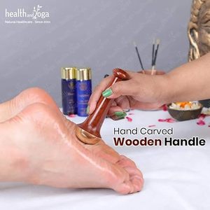 HealthAndYoga BronzEase Kansa Foot Massage Wand – Herramienta Premium de Terapia Ayurvédica para Pies - Product Image 3