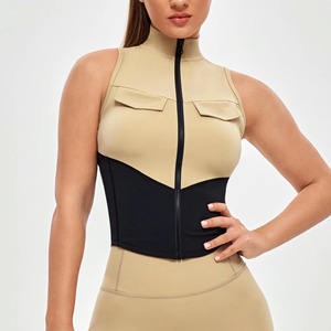 Haut court de sport pour femme de haute qualité, col rond doux, manches longues, coupe ajustée, compression, sexy, pour la gym - Product Image 4