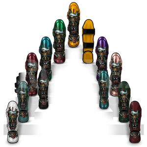 100% High Quality Custom Sublimation Martial Arts Training Muay Thai Shin Guards Latest Style <b>Foot</b> <b>Protection</b> Kickboxing Guards - Product Image 1