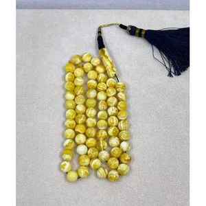Tasbih en résine de couleur naturelle avec cordon, accessoires de bijouterie islamique - Product Image 4