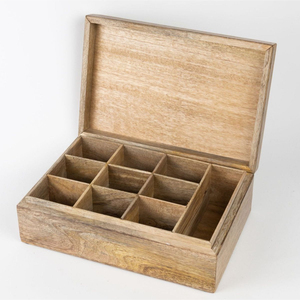 Boîte à épices en bois antique de luxe, boîte de rangement utilitaire, qualité alimentaire, durable, Masala Dani, multi-compartiments, ustensiles de cuisine pour épices - Product Image 6