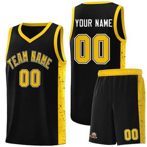 Maillot de basketball personnalisé brodé/par transfert thermique, respirant, 100 % polyester, sans manches, uniforme d'équipe pour hommes, personnalisable - Product Image 5