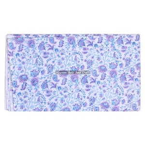 Tela de algodón estampada con bloques a mano de diseño personalizado para prendas de vestir, muebles para el hogar y accesorios para bolsos, tela estampada de materia prima - Product Image 1