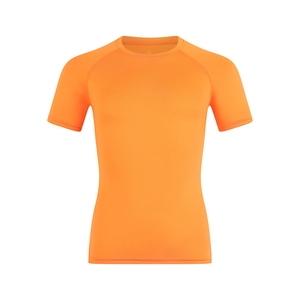 T-shirt de performance optimisé pour hommes – Vêtement professionnel en gros – T-shirt uni à col contrastant pour hommes - Product Image 4