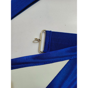 Elegant Masonic Blue Lodge Apron for Freemasons Embroidered Officer Regalia with Adjustable Waist Belt - Product Image 4