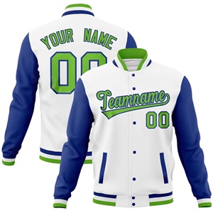 Chaqueta Varsity de hombre cómoda personalizable del fabricante de fábrica directa para invierno Diseño de béisbol informal Patrón de letras - Product Image 6