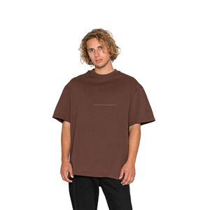 Camiseta Extra Grande para Hombre, de Secado Rápido, Transpirable, de Algodón, de Peso Pesado, Corte Holgado, Hombros Caídos, Estilo Urbano, Lisa, Talla Grande - Product Image 6