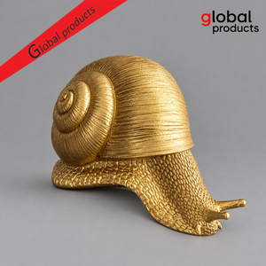 Presse-papiers en métal fait main en forme d'escargot, sculpture solide, figurine d'escargot dorée artisanale, objet décoratif, sculpture très vendue - Product Image 1