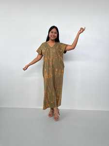 Vestido de Algodón Jersey Tie Dye, Caftán Marroquí, Bata de Mujer con Bolsillos - Product Image 4