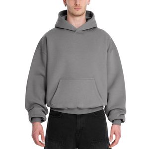 Sweat-shirt à capuche épais 500 GSM pour homme, 100 % coton, épaules tombantes, imprimé floqué, logo personnalisé, OEM ODM, vente en gros - Product Image 2