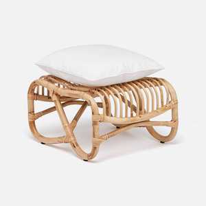 Triangle light wood counter <b>stool</b> natural rattan ottoman <b>stools</b> eco friendly home furniture - Product Image 5
