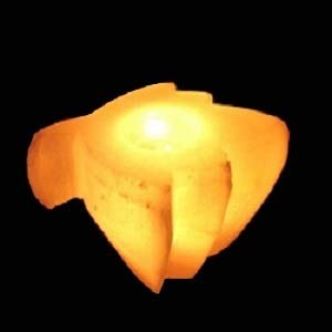 Portavelas de sal rosa del Himalaya en forma de cilindro, hecho a mano con un orificio, natural 100% orgánico, para decoración del hogar y bodas. - Product Image 2