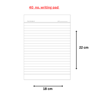 Bloc-notes Hawamahal 60 feuilles 60 g/m² (12,5 x 9,5 cm) avec couverture rigide 250 g/m² lignée 60 feuilles (Blanc) - Product Image 3