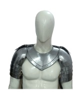Ensemble authentique de gorget et épaulettes médiévaux, armure de chevalier en acier doux fabriquée à la main pour adulte, portable pour cosplay et reconstitution historique