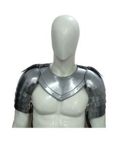 Auténtico Conjunto Medieval de Gorgeta y Hombreras, Armadura de Caballero Hecha a Mano en Acero Suave para Adultos, Disfraz para Cosplay y Reenactment - Product Image 1