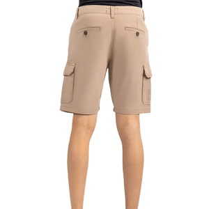 Men's <b>Lightweight</b> 100% Cotton Knitted <b>Cargo</b> <b>Shorts</b> with Quick Dry Drawstring Closure Front Logo Pockets OEM Service - Product Image 4
