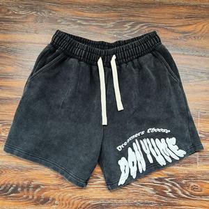 High Quality Men's Acid Washed Vintage <b>Shorts</b> for men French Terry Unisex Cotton Custom Pattern Cargo Pockets Running <b>Shorts</b> Man - Product Image 6