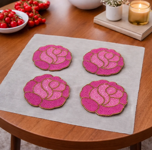 Nuevas llegadas: Juego de posavasos con cuentas, blancos con corazón rojo y diseños de trajes negros, tapetes y almohadillas, ¡gran oferta! - Product Image 3