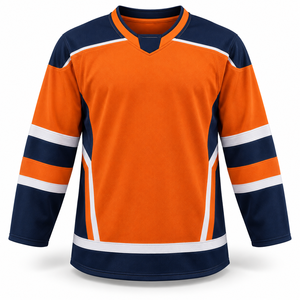 Maillot de hockey sur glace pour hommes 100% polyester, service OEM, respirant, séchage rapide, grandes tailles, nouvelle arrivée, design personnalisé - Product Image 5