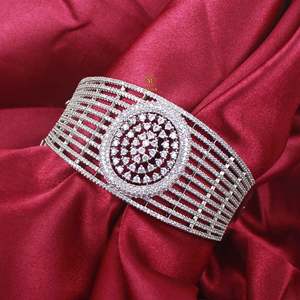 18K Gold Plated Zircon Designer Bangle Bracelet for Women - Product Image 2