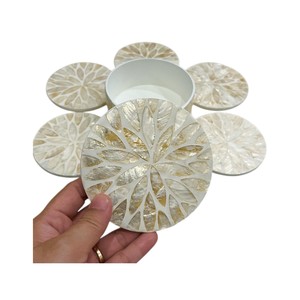 Elegant Shell Inlay <b>Drink</b> <b>Coasters</b> for Home Decor - Product Image 4