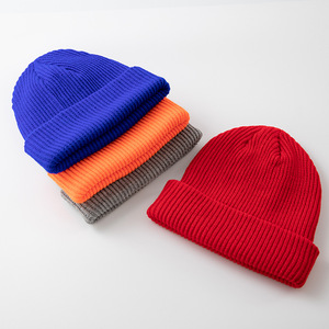 Gorro de Punto Naranja 100% Acrílico Unisex para Adultos, Gorro Casual de Invierno de Color Sólido, Tejido a Máquina, Ajustable, para Exteriores, 56-58CM - Product Image 4