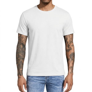 Camiseta de Manga Corta para Hombre, Cuello Redondo, Color Sólido, Lisa, Corte Regular, Informal, Tejido de Punto, Serigrafiada, Ecológica, de Secado Rápido, Algodón Jersey - Product Image 4