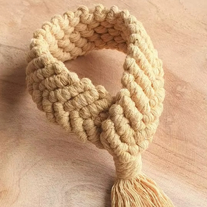 Serviette ronde en macramé pour décoration de table de mariage - Product Image 1