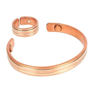 Juego de Anillos Magnéticos de Cobre Sólido, Brazalete de Cobre Crudo Sin Recubrimiento, Juego de Pulseras Magnéticas para la Salud para Hombres y Mujeres - Product Image 5
