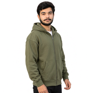 Hoodies personnalisés pour hommes, coupe ample, logo brodé, streetwear pour marques américaines, directement de l'usine. - Product Image 1