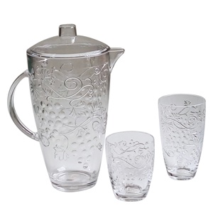 Jarra de bebidas de plástico acrílico con diseño de uva - Product Image 2