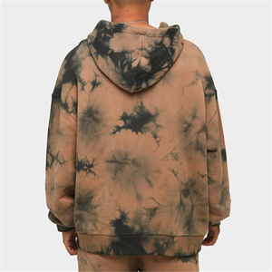 Custom Men Long Sleeve Heavweight Tie Dyed Loose Printed Street Wear <b>Running</b> Casual Sweatshirt <b>Hoodies</b> for Streetwear - Product Image 3