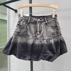Proveedor mayorista de faldas vaqueras de mezclilla oscura para mujer, personalizadas para minoristas, colecciones de otoño de EE. UU., OEM a granel para EE. UU. - Product Image 6