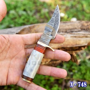 Handmade Damascus Steel Hunting <b>Knife</b> with Natural <b>Bone</b> <b>Handle</b> | Full Tang Fixed Blade Outdoor Camping & Survival <b>Knife</b> - Product Image 3