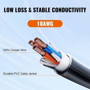 Cavo di Alimentazione per Camper 25ft 30Amp Resistente 3*10AWG con Spina NEMA TT 30P/30R e Indicatore LED - Product Image 4