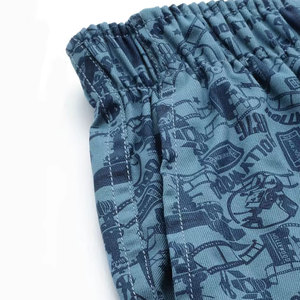 Shorts de plage pour homme en toile 100% coton, taille mi-haute, cordon de serrage, respirants, décontractés, avec poches - Product Image 5