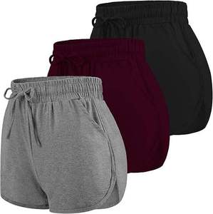 Shorts Deportivos para Mujer, Cintura Elástica Media, Tejido de Poliéster Transpirable, Corte Regular, Color Sólido, Tipo Falda Corta - Product Image 3