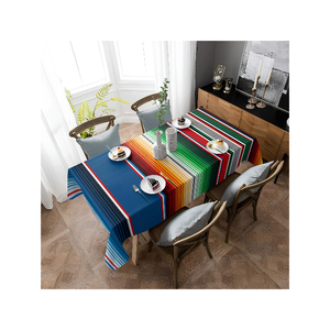 Trendy Solid Navy <b>Blue</b> Table Cloth Cotton Dining Table Cover Custom Size Custom Weight Sustainable Indian Manufacturer OEM ODM - Product Image 5
