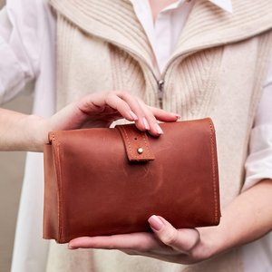 Natural Leather Cable Organizer <b>Rustic</b> Cord Wrap Earphone Wire Management <b>Desk</b> Tidy Storage Keeper Seller LCO-0042 - Product Image 1