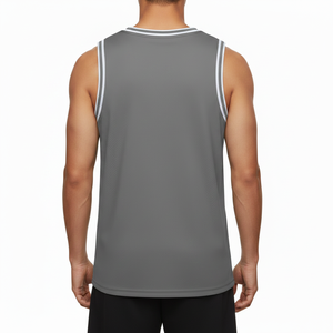 Wholesale Custom Designed <b>Mens</b> Adult <b>Basketball</b> <b>Vests</b> and Tops 100% Polyester Breathable Silk Screen Printed Logo Plain Design - Product Image 2