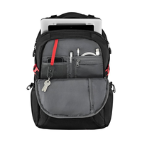 Sac à dos pour ordinateur portable, pour l'école et le travail, imperméable, avec port USB, doublure en polyester, logo et poches personnalisables