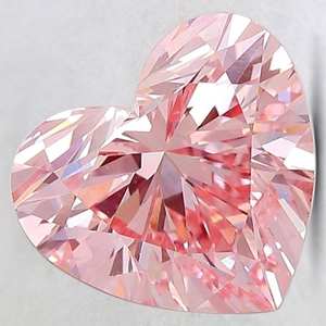 Diamant CVD de laboratoire rose vif en forme de cœur, fantaisie, clarté VVS intense, certifié IGI pour la fabrication de bijoux - Product Image 1
