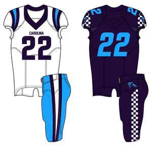 Maillot de football américain personnalisé à manches courtes en maille respirante avec broderie en twill pour équipe, fabrication OEM en gros - Product Image 2