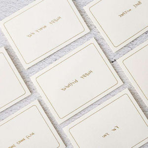 Cartes de remerciement personnalisées, cartes de vœux de luxe avec impression dorée pour les cadeaux de mariage, les emballages de marques et les occasions spéciales - Product Image 3