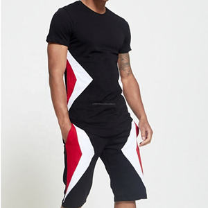 Slim Fit Blank Men's Twin Set Fine Quality Soft Comfortable <b>High</b> Quality Men's Short Sleeve Summer Sports Twin Short Sets - Product Image 2