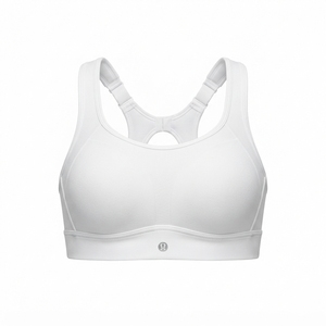 Soutien-gorge de sport orange personnalisé avec logo, bretelles réglables, maintien élevé, sous-vêtement de fitness, push-up, pour la gym et l'entraînement athlétique - Product Image 6